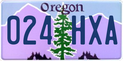 OR license plate 024HXA