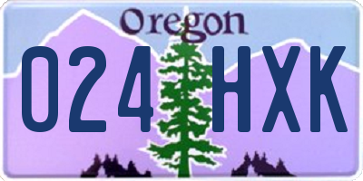 OR license plate 024HXK