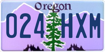 OR license plate 024HXM