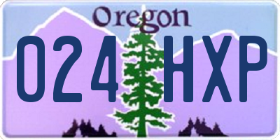 OR license plate 024HXP