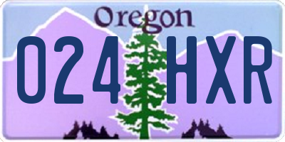 OR license plate 024HXR