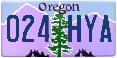 OR license plate 024HYA