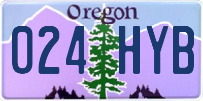 OR license plate 024HYB