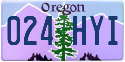 OR license plate 024HYI