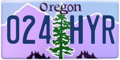 OR license plate 024HYR