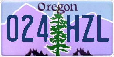 OR license plate 024HZL