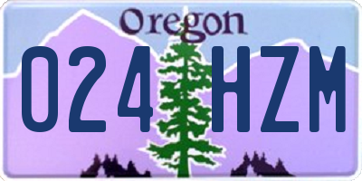 OR license plate 024HZM