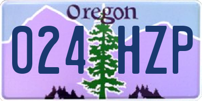 OR license plate 024HZP