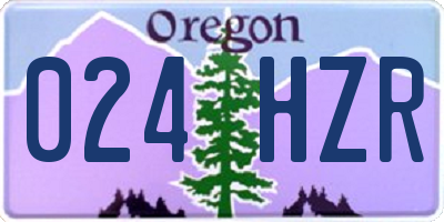 OR license plate 024HZR
