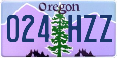 OR license plate 024HZZ
