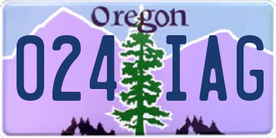 OR license plate 024IAG