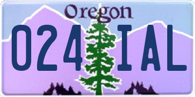 OR license plate 024IAL