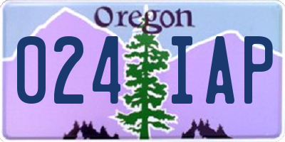 OR license plate 024IAP