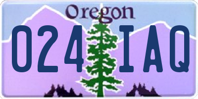 OR license plate 024IAQ