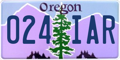 OR license plate 024IAR