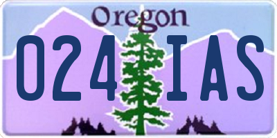 OR license plate 024IAS