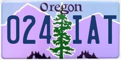 OR license plate 024IAT