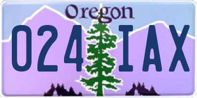 OR license plate 024IAX