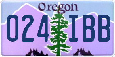 OR license plate 024IBB