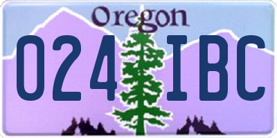 OR license plate 024IBC