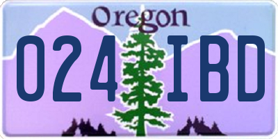 OR license plate 024IBD