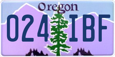 OR license plate 024IBF