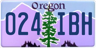 OR license plate 024IBH