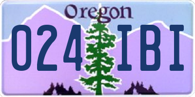 OR license plate 024IBI