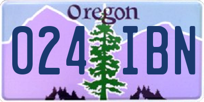 OR license plate 024IBN