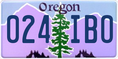 OR license plate 024IBO
