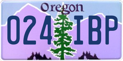 OR license plate 024IBP