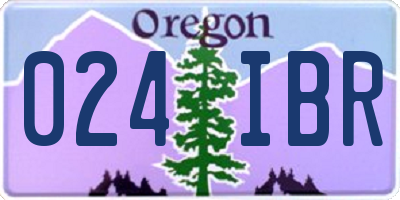 OR license plate 024IBR