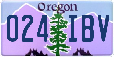 OR license plate 024IBV