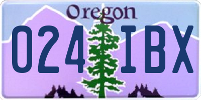 OR license plate 024IBX