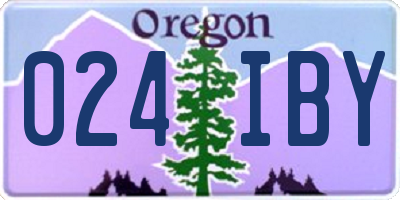 OR license plate 024IBY