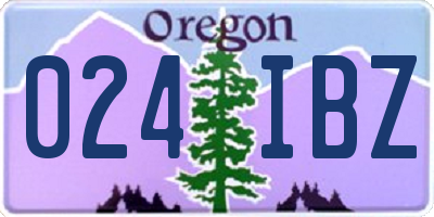 OR license plate 024IBZ