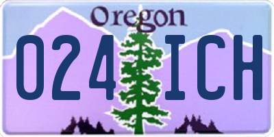 OR license plate 024ICH