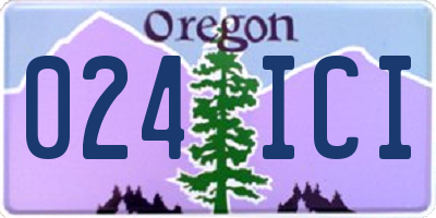 OR license plate 024ICI