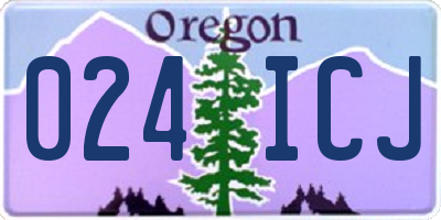 OR license plate 024ICJ
