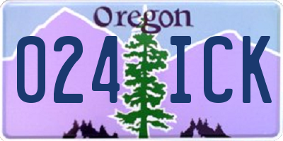 OR license plate 024ICK