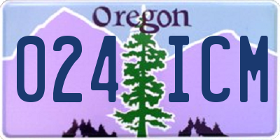 OR license plate 024ICM