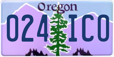 OR license plate 024ICO