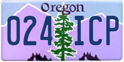OR license plate 024ICP