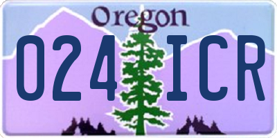 OR license plate 024ICR
