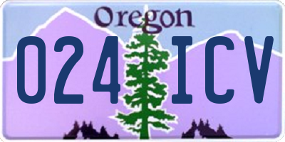 OR license plate 024ICV