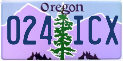 OR license plate 024ICX