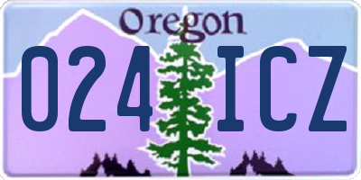 OR license plate 024ICZ