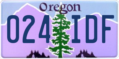 OR license plate 024IDF