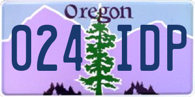 OR license plate 024IDP