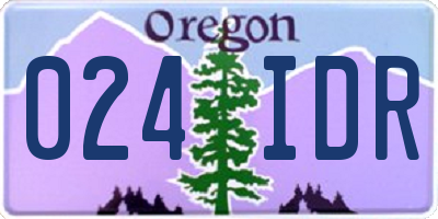 OR license plate 024IDR
